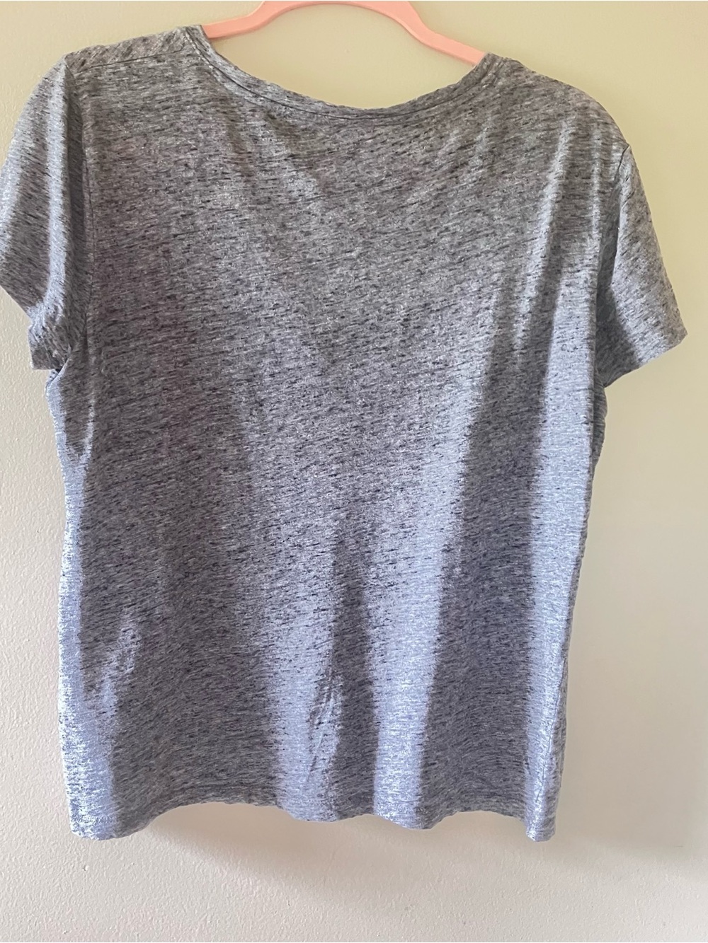 Madewell Heather Gray V-Neck Short Sleeve Tee - Picture 2 of 4